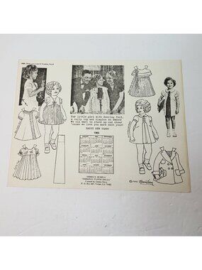 Vtg Shirley Temple 1983 Calendar Original Paper Doll Advertising Memorabilia